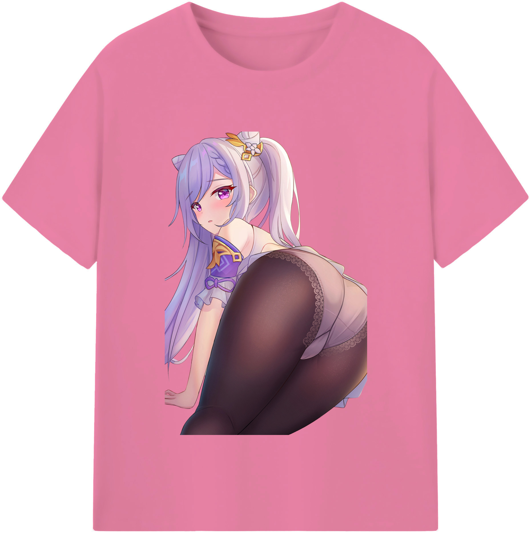 げんし神 刻晴 こくせい genshin Kokusei 綿100％半袖Tシャツ（フロントプリント）